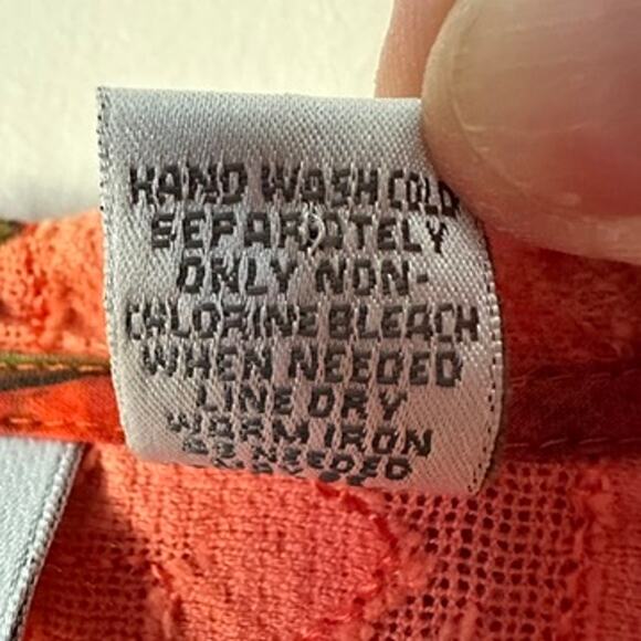 Chicos Hoodie Shirt Womens SMALL Boho Orange V-Neck Embroidered Long Sleeve - Picture 10 of 12